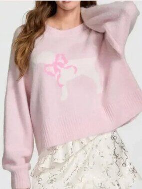 PINK x LoveShackFancy Victoria's Secret Boxy Puppy Sweater - NWT